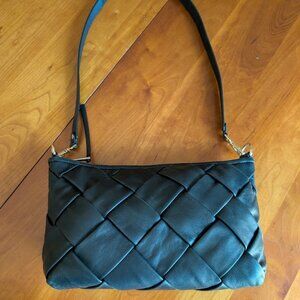 & Other Stories Black Woven Leather Shoulder Purse Bag Convertible Price Reduced